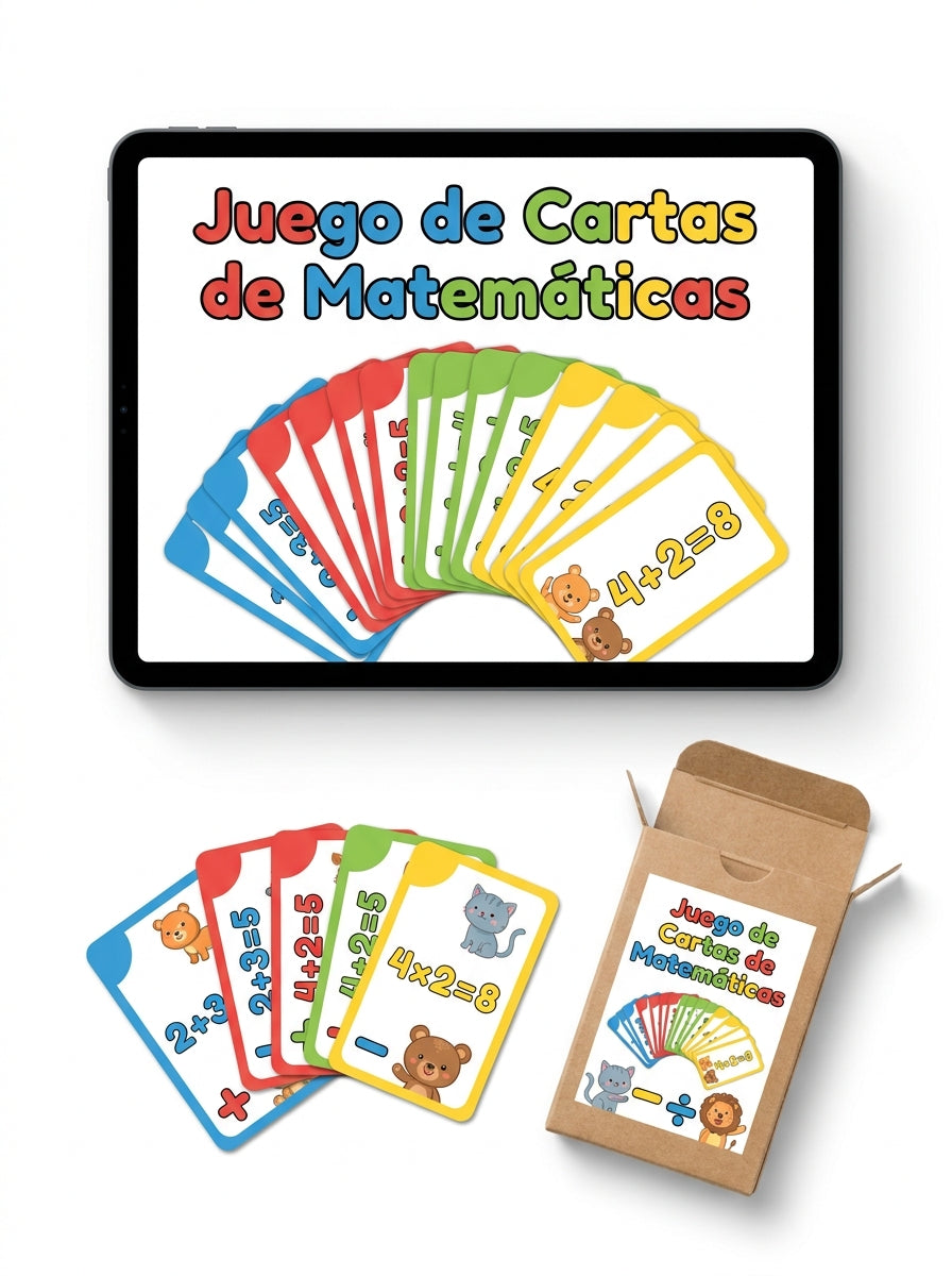 Juego de cartas de matemáticas